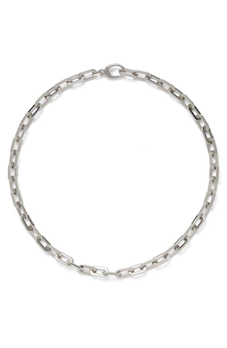 Lady Grey Octagon Chain Necklace, Main, color, Silver