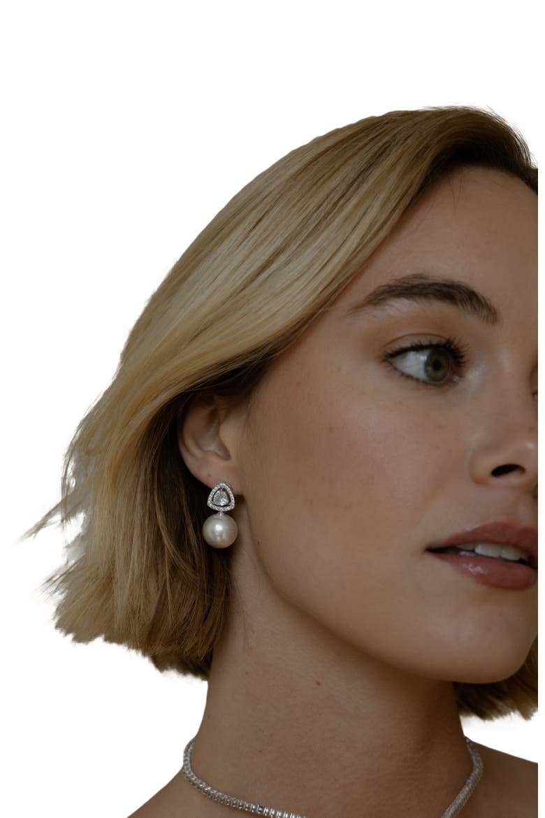 Legacy Pearl Drop Earrings, Alternate, color, Silver