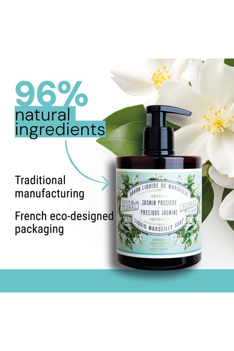 Jasmine Liquid Marseille Soap, Alternate, color, Green