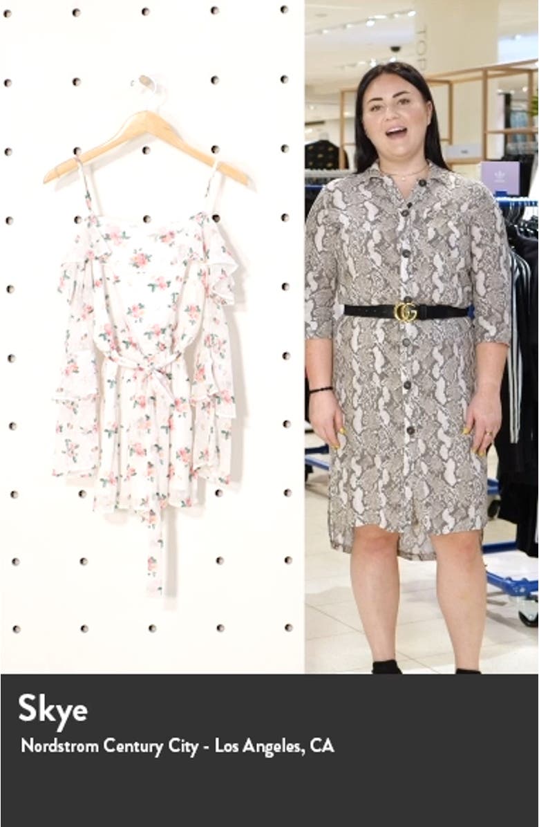 Floral Cold Shoulder Long Sleeve Romper, sales video thumbnail