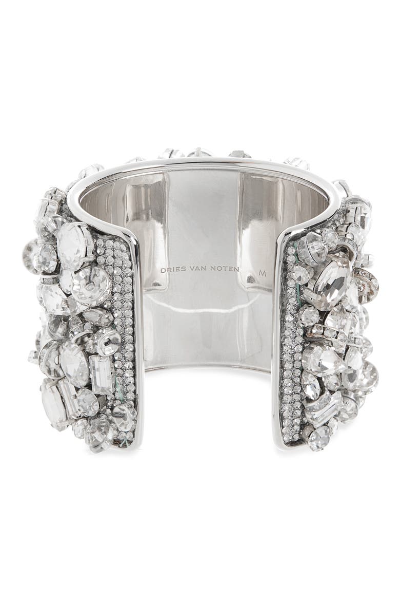 Ornamented Cuff Bracelet, Alternate, color, 952 SILVER