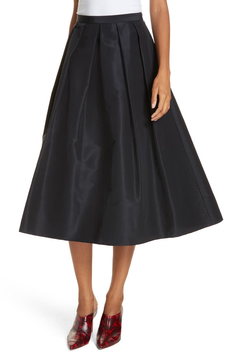 Tibi Silk Faille Full Skirt, Main, color, 