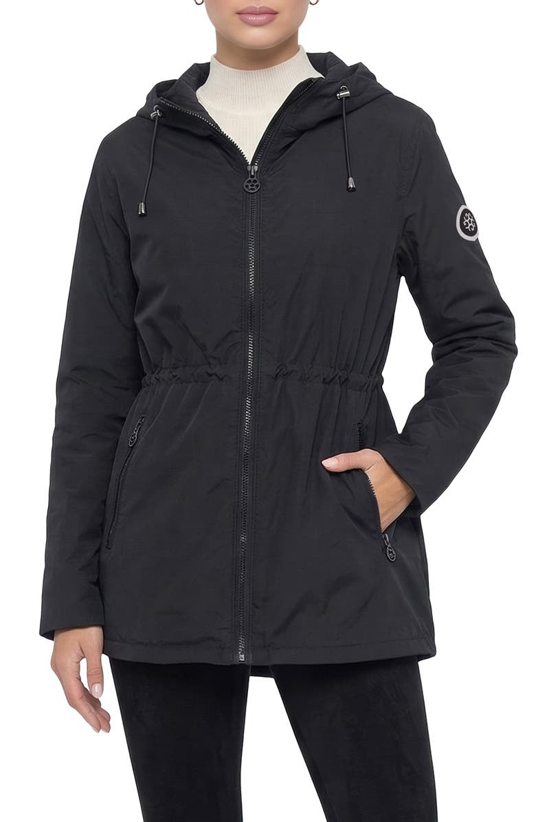 GORSKI Lightweight Jacket With Zip Jackets & Hood, Main, color, Black