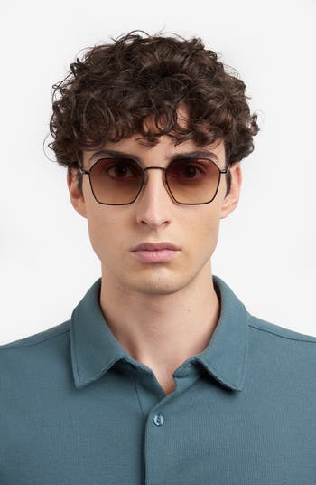 53mm Hex Metal Frame Sunglasses