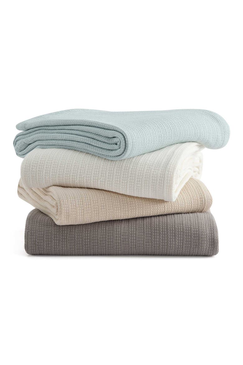 Bedford Tile Basket Weave Cotton Blanket, Alternate, color, PEARL WHITE