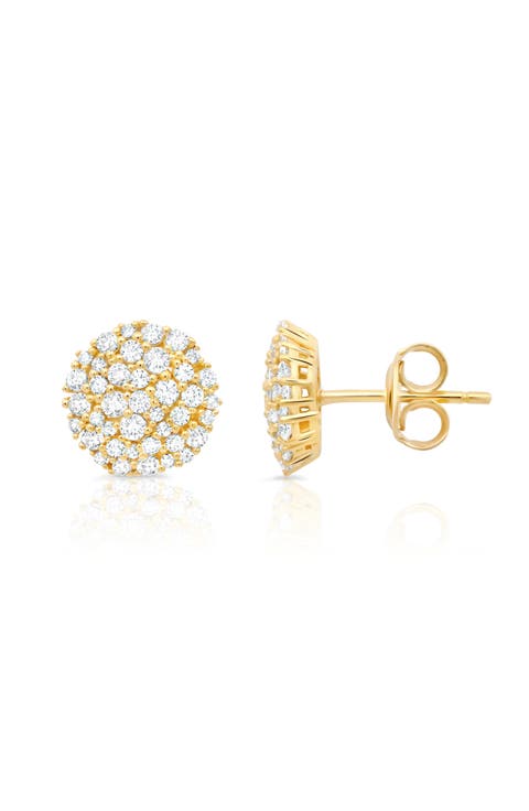 Pavé Cubic Zirconia Stud Earrings
