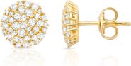 Crislu Pavé Cubic Zirconia Stud Earrings