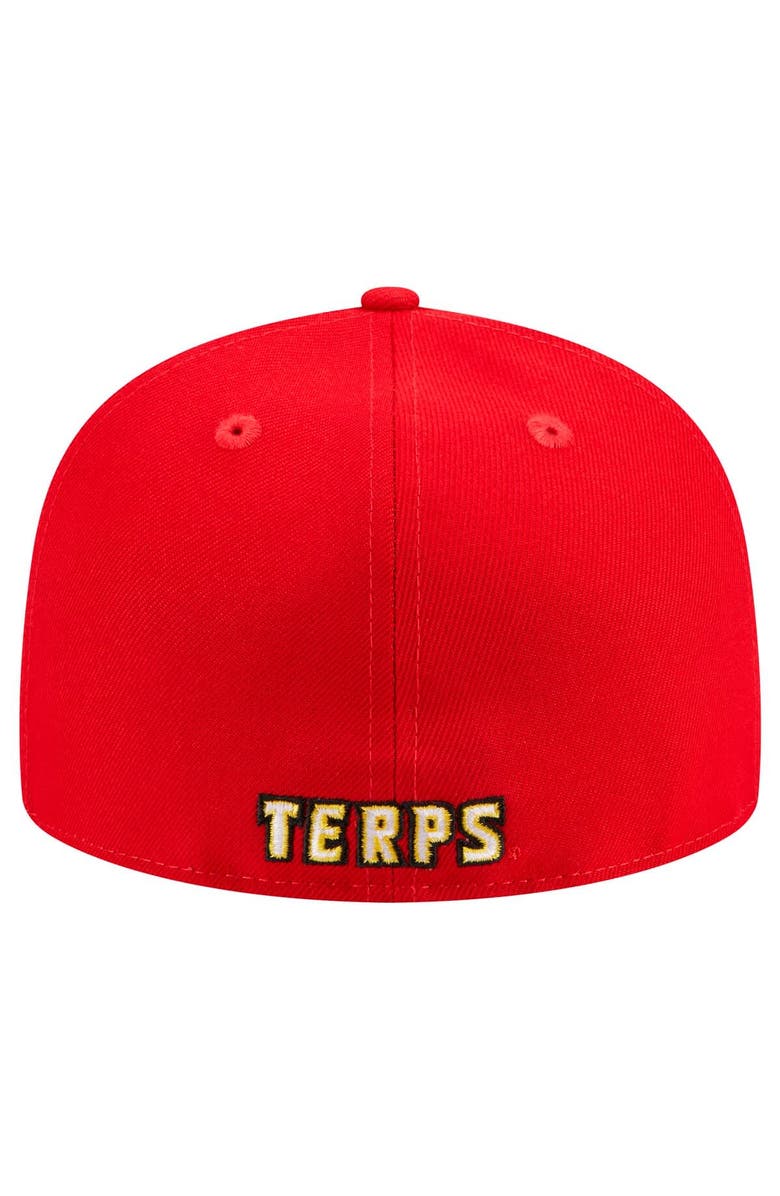 New Era Men's New Era Red Maryland Terrapins 59FIFTY Fitted Hat, Alternate, color, Red