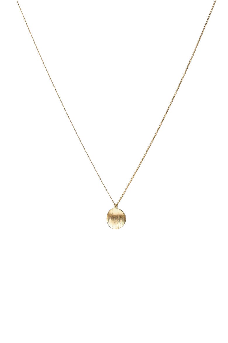 Sterling Silver 18k Gold Plated Madeleine Necklace Trendy Dainty Style, Main, color, Gold