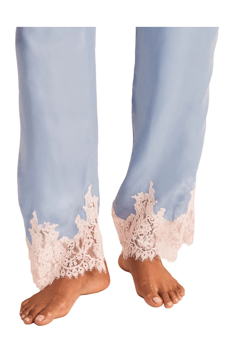 Vegan Pajama Atelier Collection Soft Silk Pant, Alternate, color, Medium blue