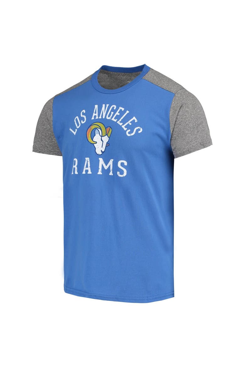 Men's Majestic Threads Royal/Gray Los Angeles Rams Field Goal Slub T-Shirt, Alternate, color, Royal