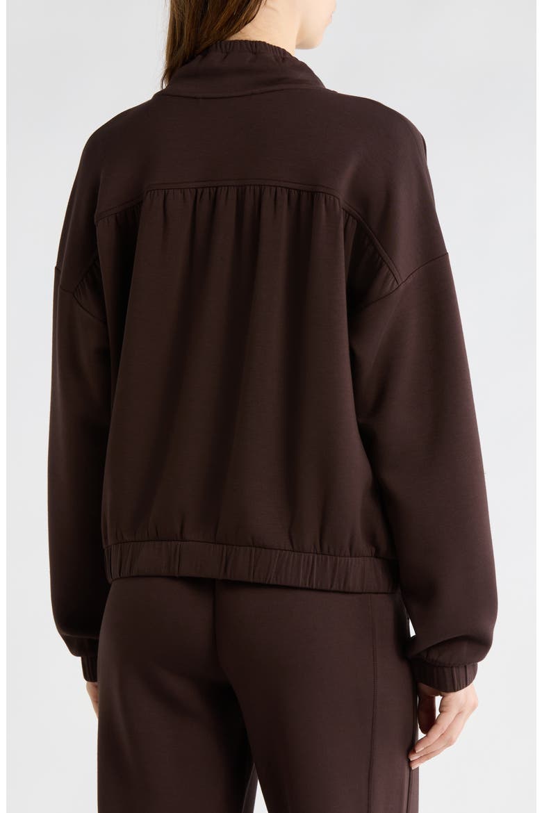 Whisper Knit Ruched Jacket, Alternate, color, BROWN MOLE'