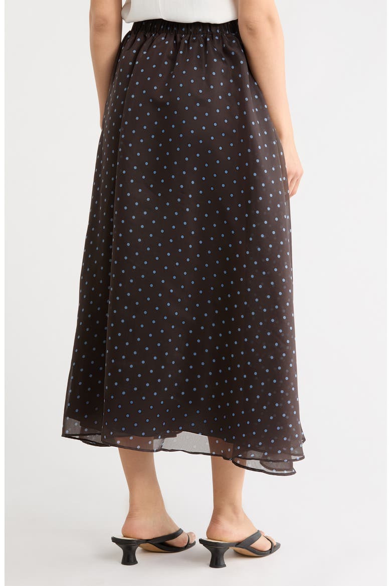 Polka Dot Maxi Skirt, Alternate, color, CHOCOLATE/ BLUE DOT