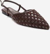 Prologue Shoes Chanda Pointed Toe Woven Sandal