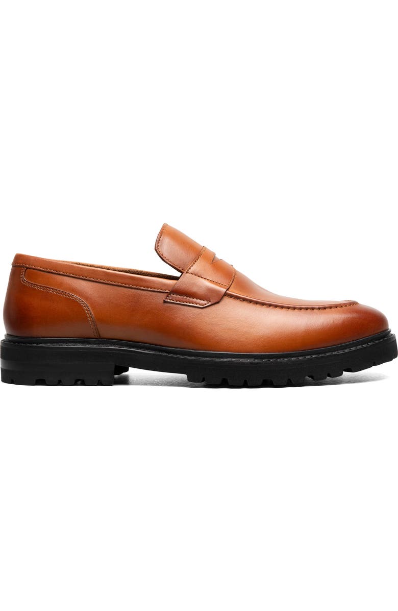 Stacy Adams Hazleton Apron Toe Lugged Penny Loafer, Alternate, color, Tan