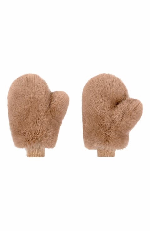 Faux Fur Oversized Mittens