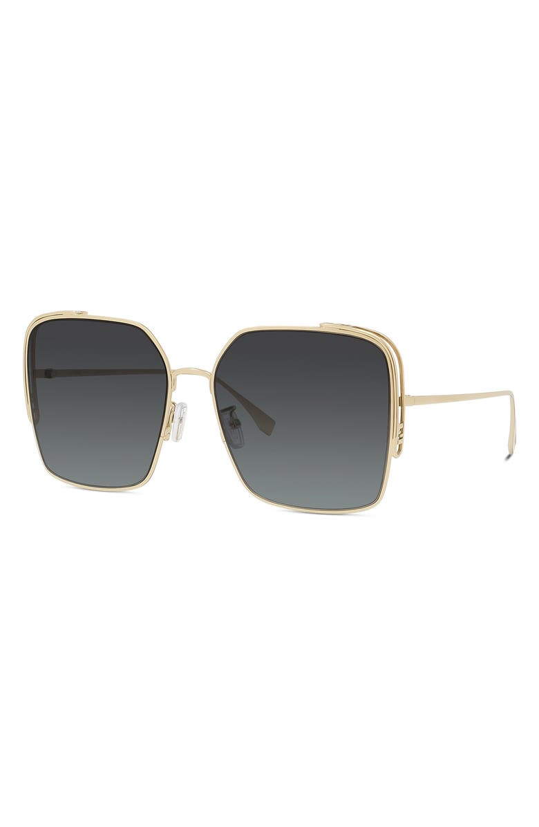 Fendi 'Fendi O'Lock 59mm Geometric Sunglasses, Alternate, color,