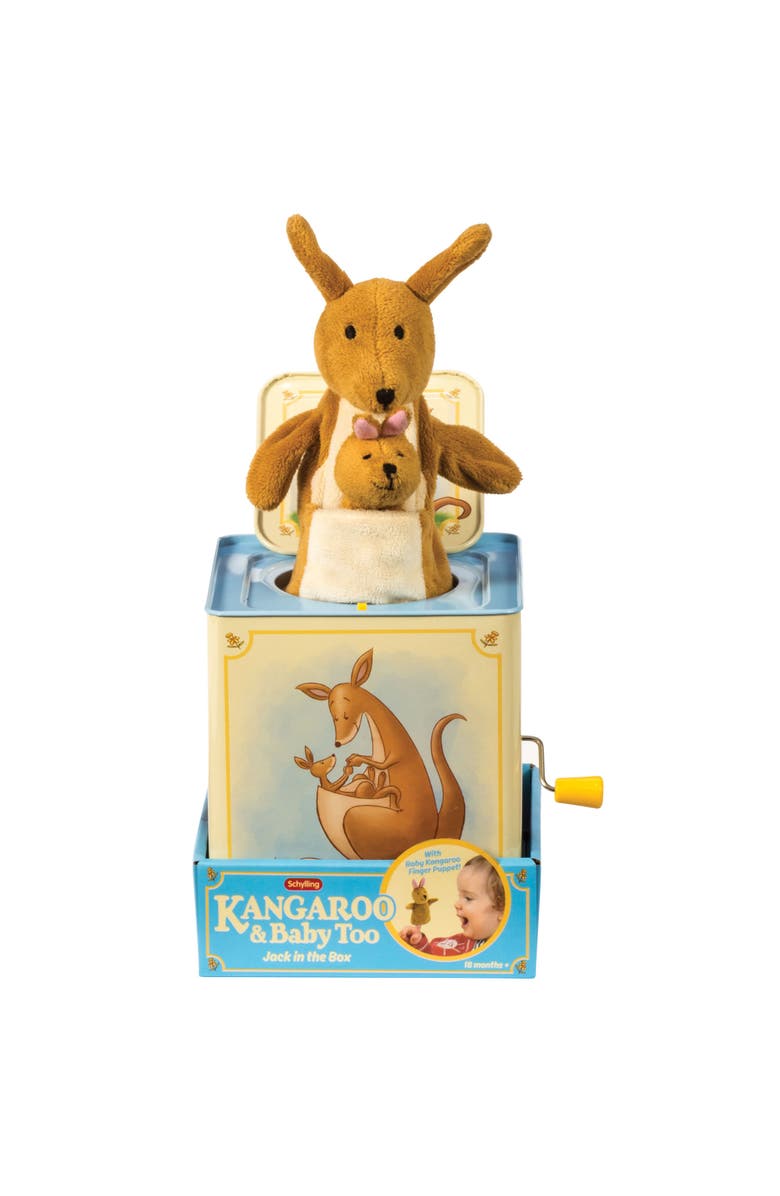 Schylling Jack In The Box Kangaroo Toy, Popup Music Fun, Ages 18Mo+, Alternate, color, 