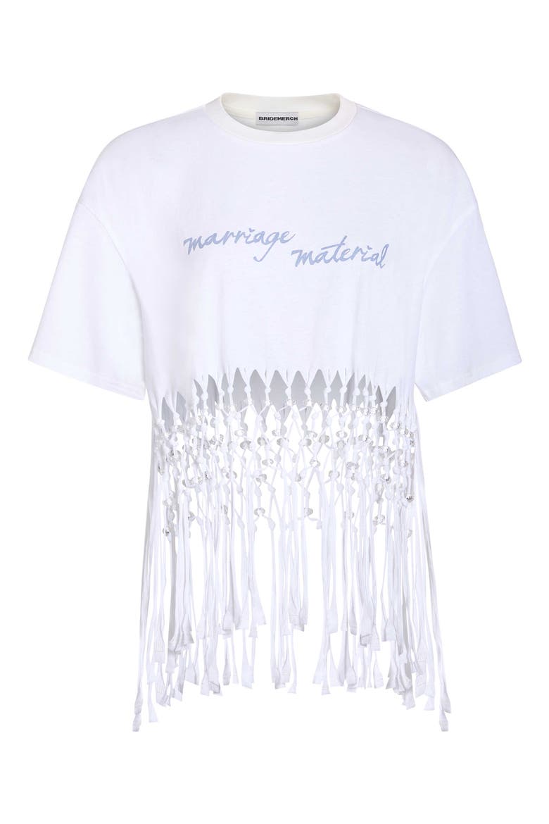 Marriage Material Beach Tee, Main, color, White