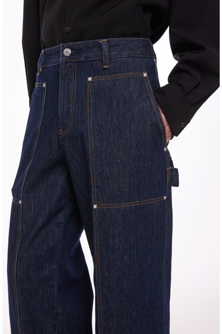 Carpenter Relaxed Fit Straight Leg Jeans, Alternate, color, RINSED INDIGO