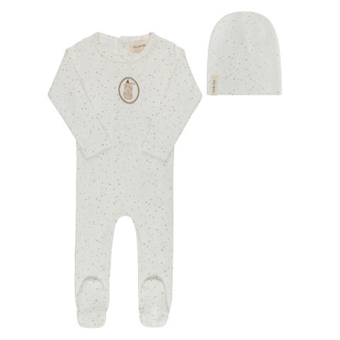 Speckled Bunny Collection -  Footie + Beanie