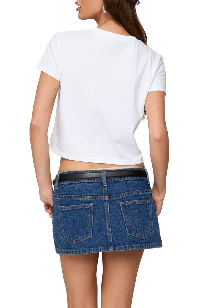 Twila Loose Fit Crop T-Shirt, Alternate, color, WHITE