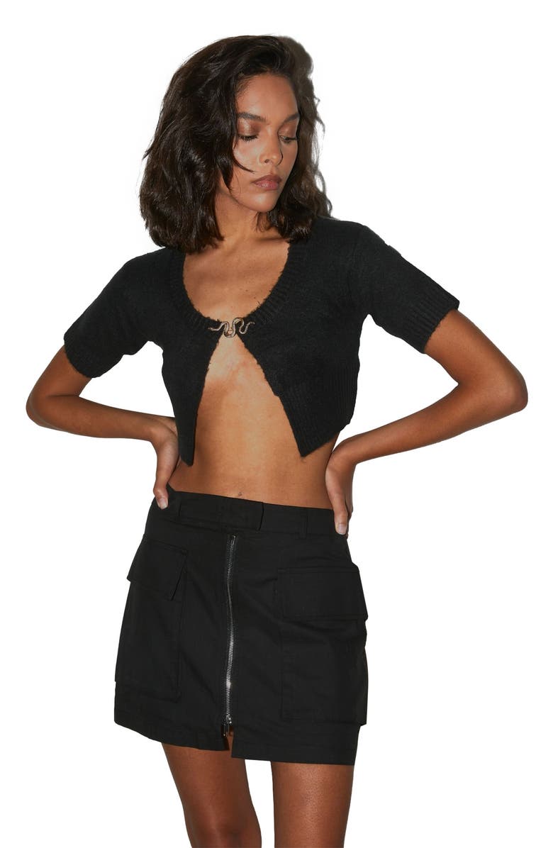 Blvck Paris Blvck Zipped Skirt, Main, color, Black