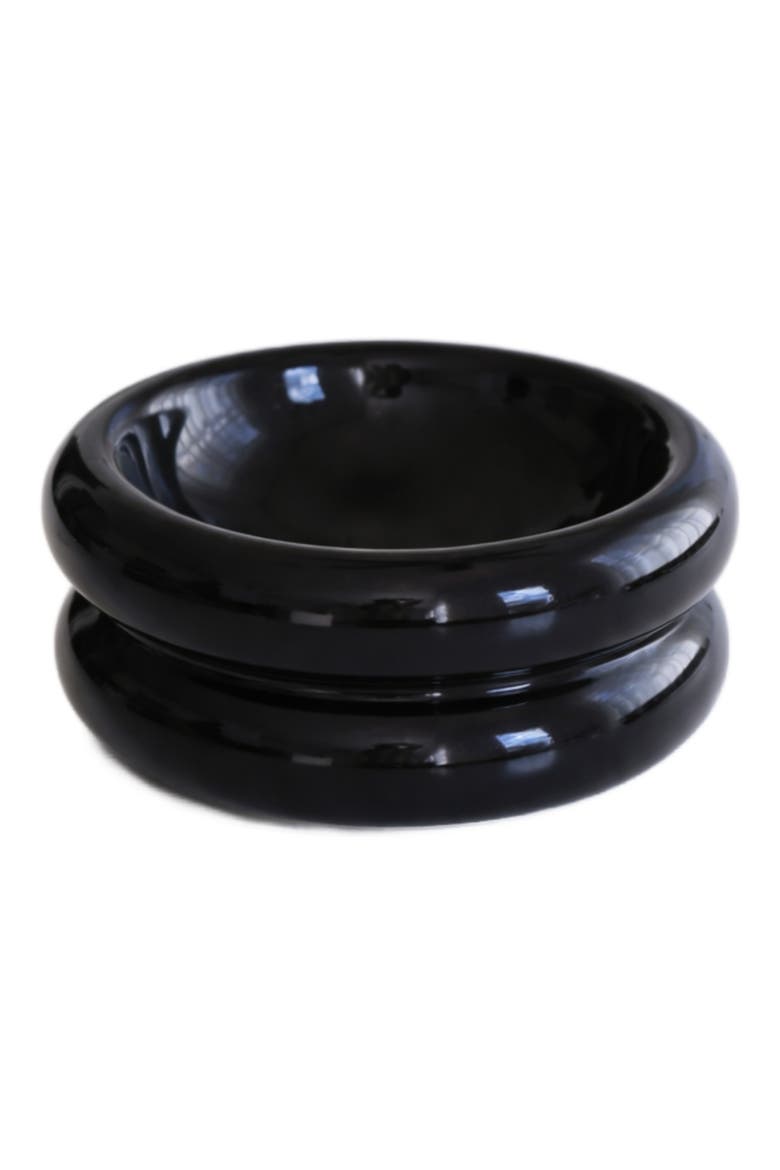 Onyx Halo Cat Bowl, Main, color, BLACK