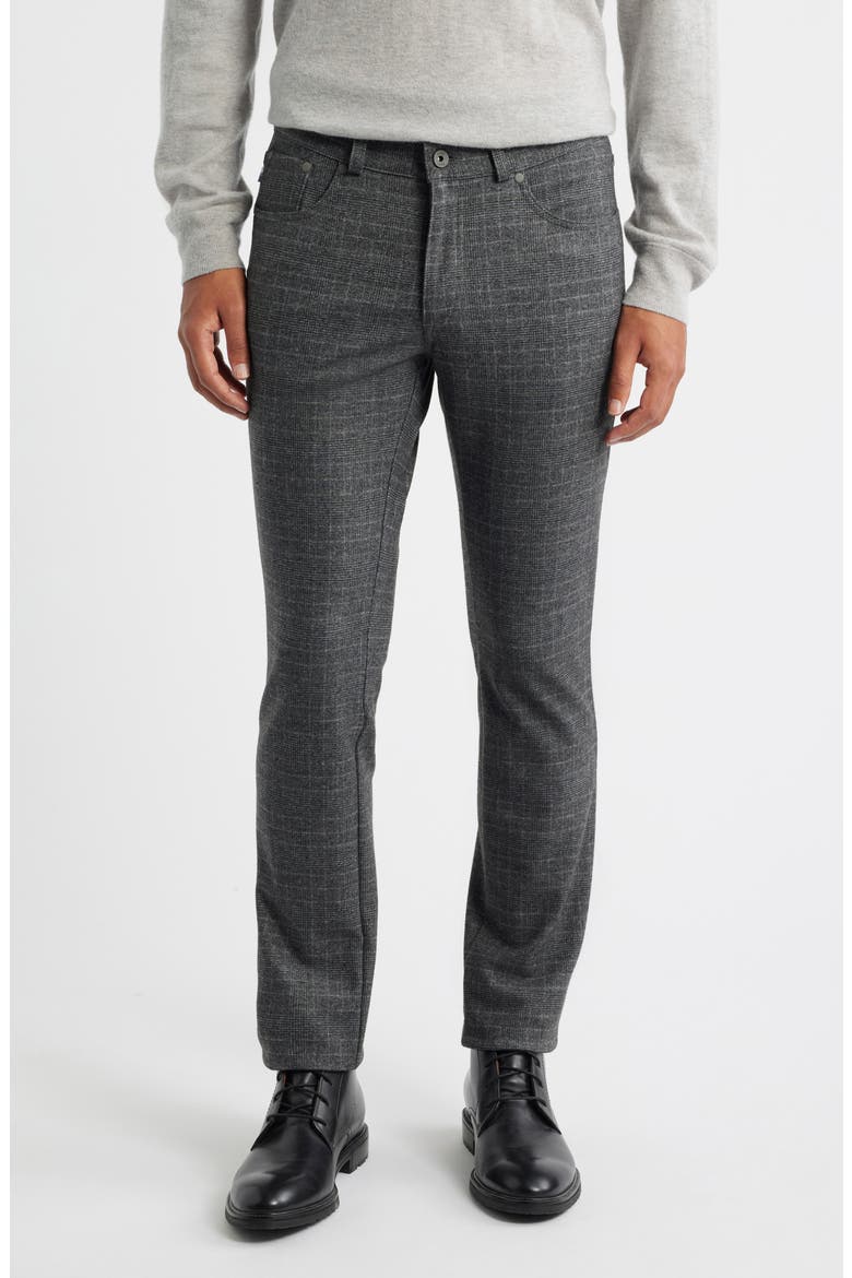 Chuck Hi Flex Plaid Modern Fit Five-Pocket Pants, Main, color, ELEFANT