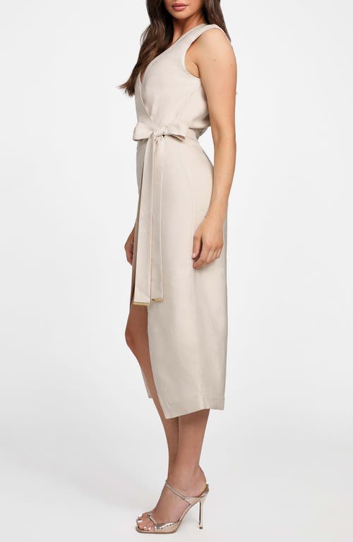 Marciano Whitney Jacquard Wrap Dress In Neutral