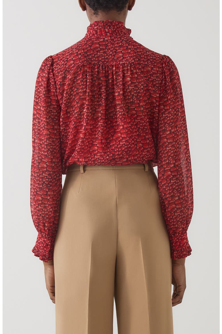 Suzette Pleat Top, Alternate, color, RED