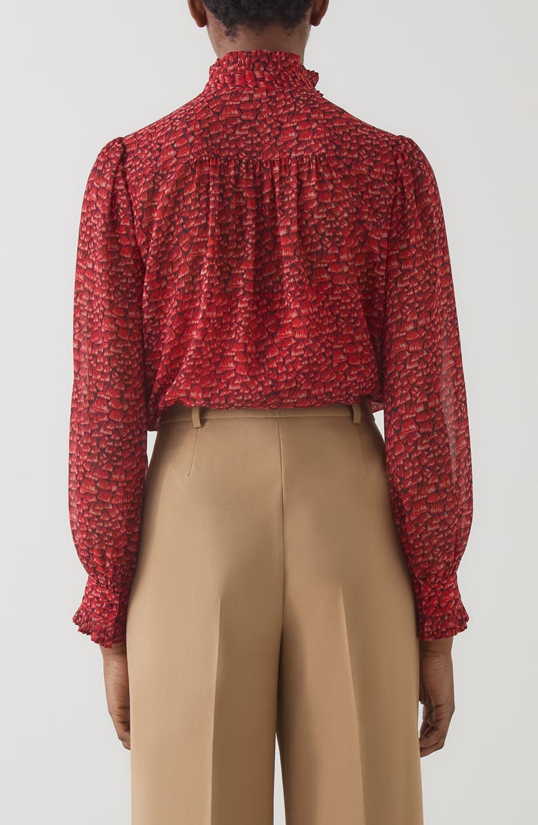 LK Bennett Suzette Pleat Top, Alternate, color, Red