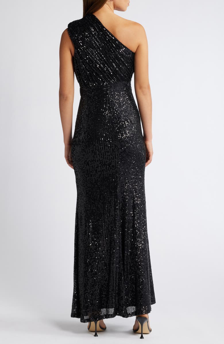 Vince Camuto Sequin One-Shoulder Sheath Gown, Alternate, color, 