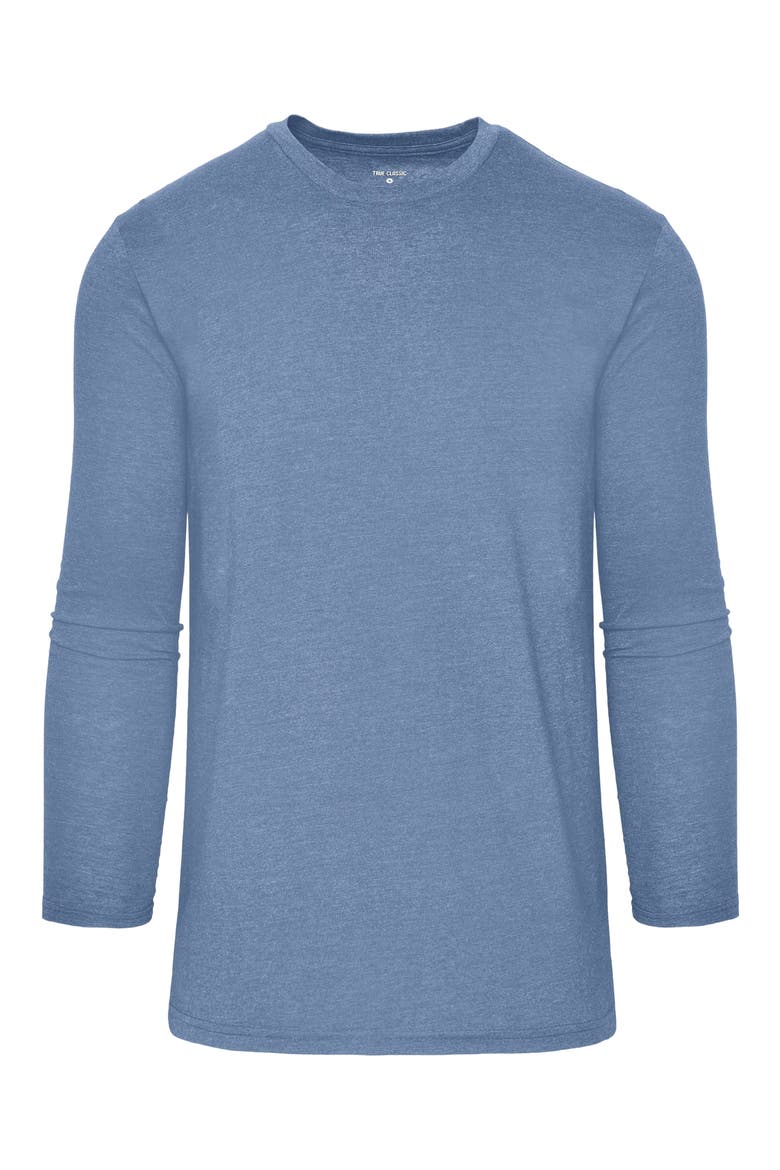 Tall Classic Long Sleeve T-Shirt, Alternate, color, DARK HEATHER VINTAGE NAVY