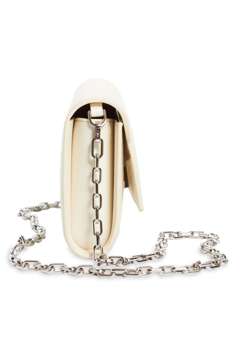 Bettina Leather Wallet on a Chain, Alternate, color, SUZURAN/ SILVER