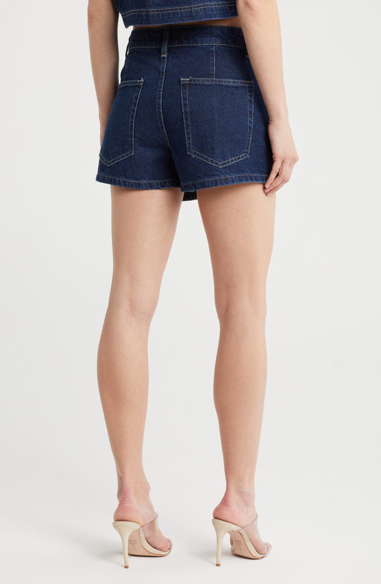 INDUSTRY REPUBLIC CLOTHING Side Button Denim Skort, Alternate, color, Dark Denim