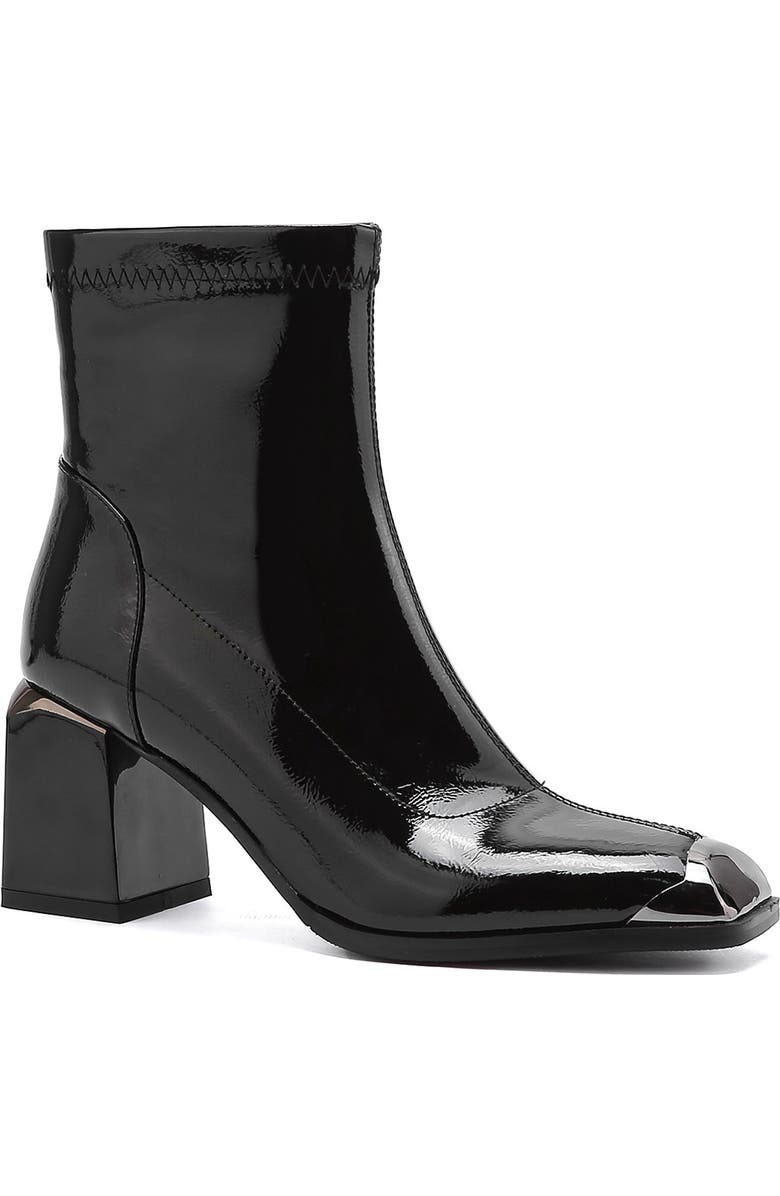 NINETY UNION Fortune Square Toe Boot, Main, color, Black