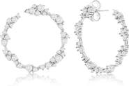 SUZY LEVIAN Open Circle Cluster Hoop Earrings