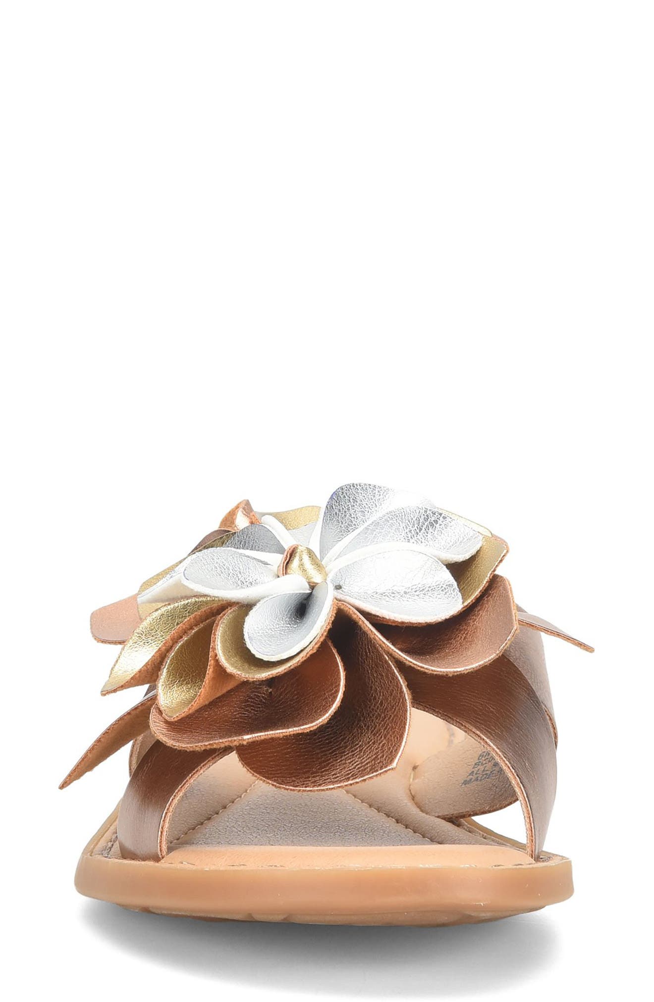 B O C BY BØRN Kasia Flower Slide Sandal, Alternate, color, Rose Gold Combo