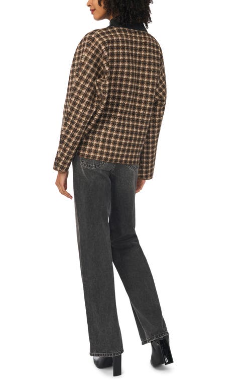 1.state Plaid Button Front Jacket In Medium Heather Grey