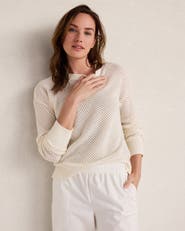 Haven Well Within Cashmere Pointelle Crewneck Sweater