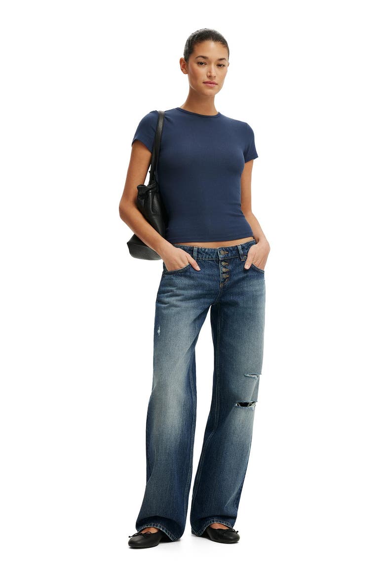 Women's Blake Crew Short Sleeve, Alternate, color, Shadow Navy