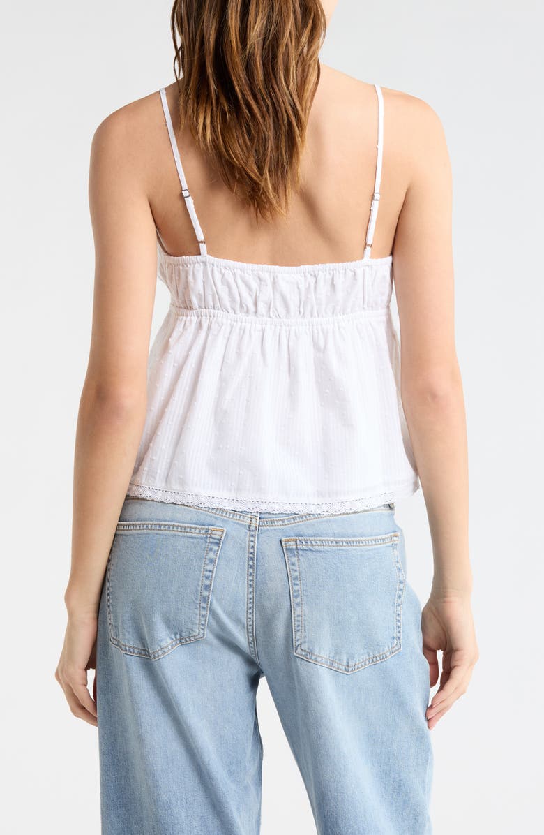 Abound Button Front Baby Doll Tank Top, Alternate, color, White