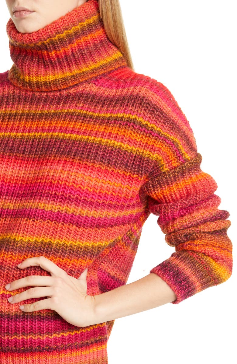 Altuzarra Kelley Stripe Wool Blend Turtleneck Sweater, Alternate, color,