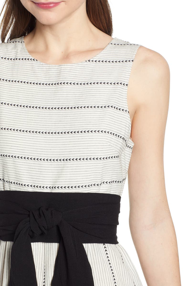 THE ODELLS Damsel x THE ODELLS Stripe Wide Leg Cotton Jumpsuit, Alternate, color, 