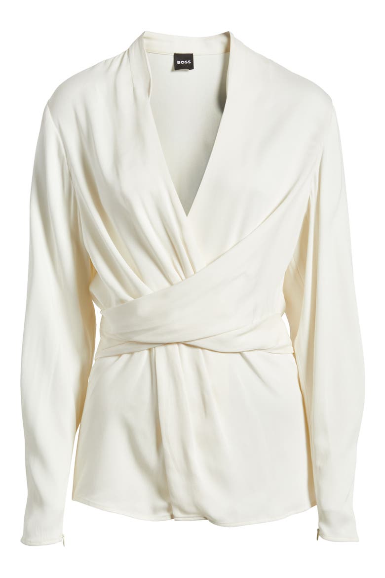Bimkai Front Wrap Top, Alternate, color, OPEN WHT