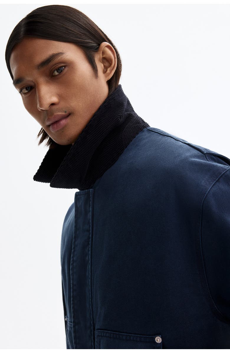 H&M Short Workwear Jacket, Alternate, color, Dark Blue