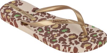 Slipper Dames Ipanema Animal Print Black and White