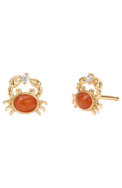MADE BY MARY Crab Stud Earrings in Gold Vermeil at Nordstrom