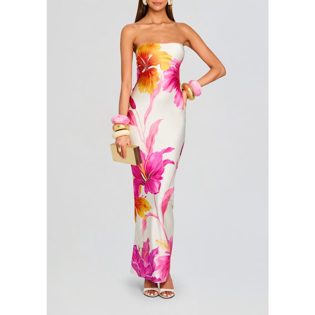 Retroféte Keaton Dress In Bianco Primavera